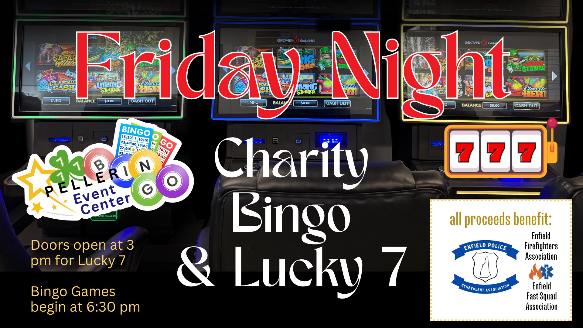 Friday Night Bingo! benefits Enfield First Responder Associations