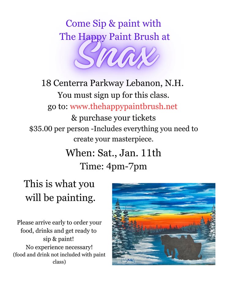 Sip and Paint at SNAX Restaurant