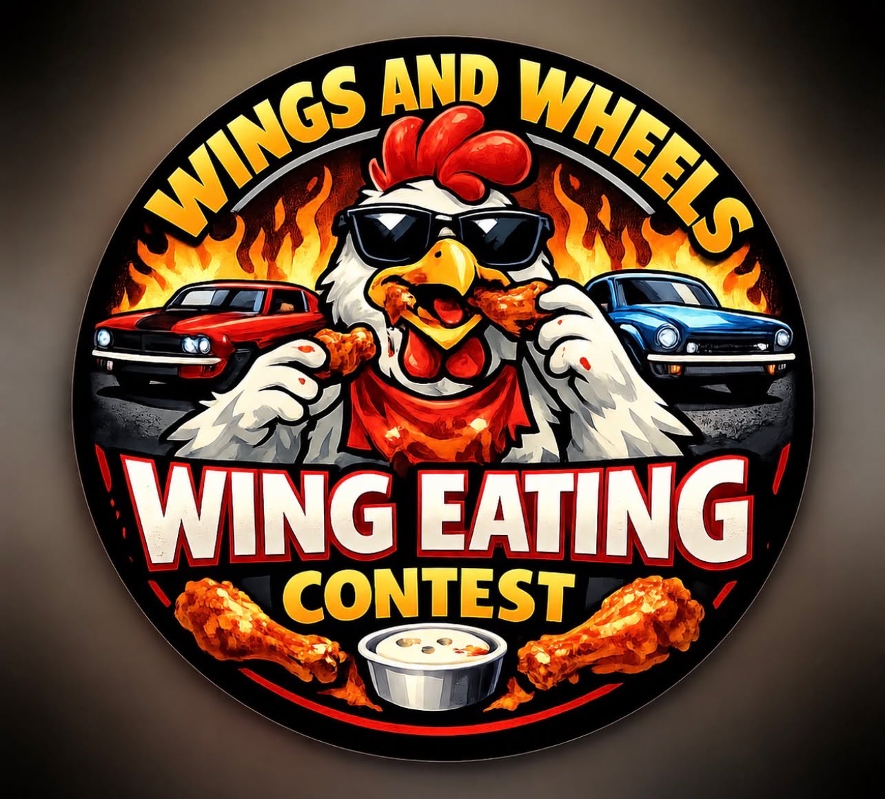 Newport Wings & Wheels Wing Eating Contest!