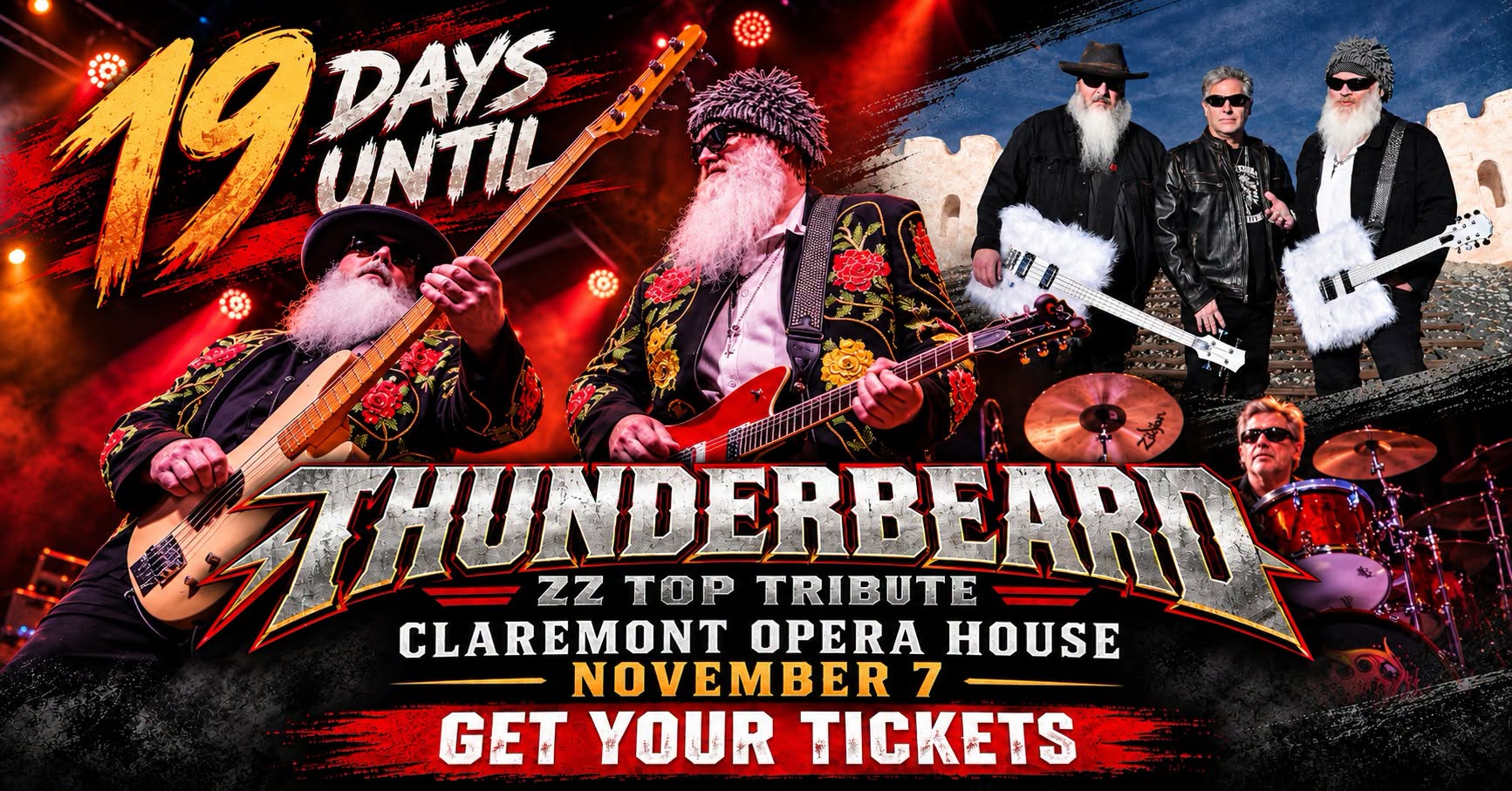 ThunderBeard: #1 Tribute to ZZ Top at Claremont Opera House