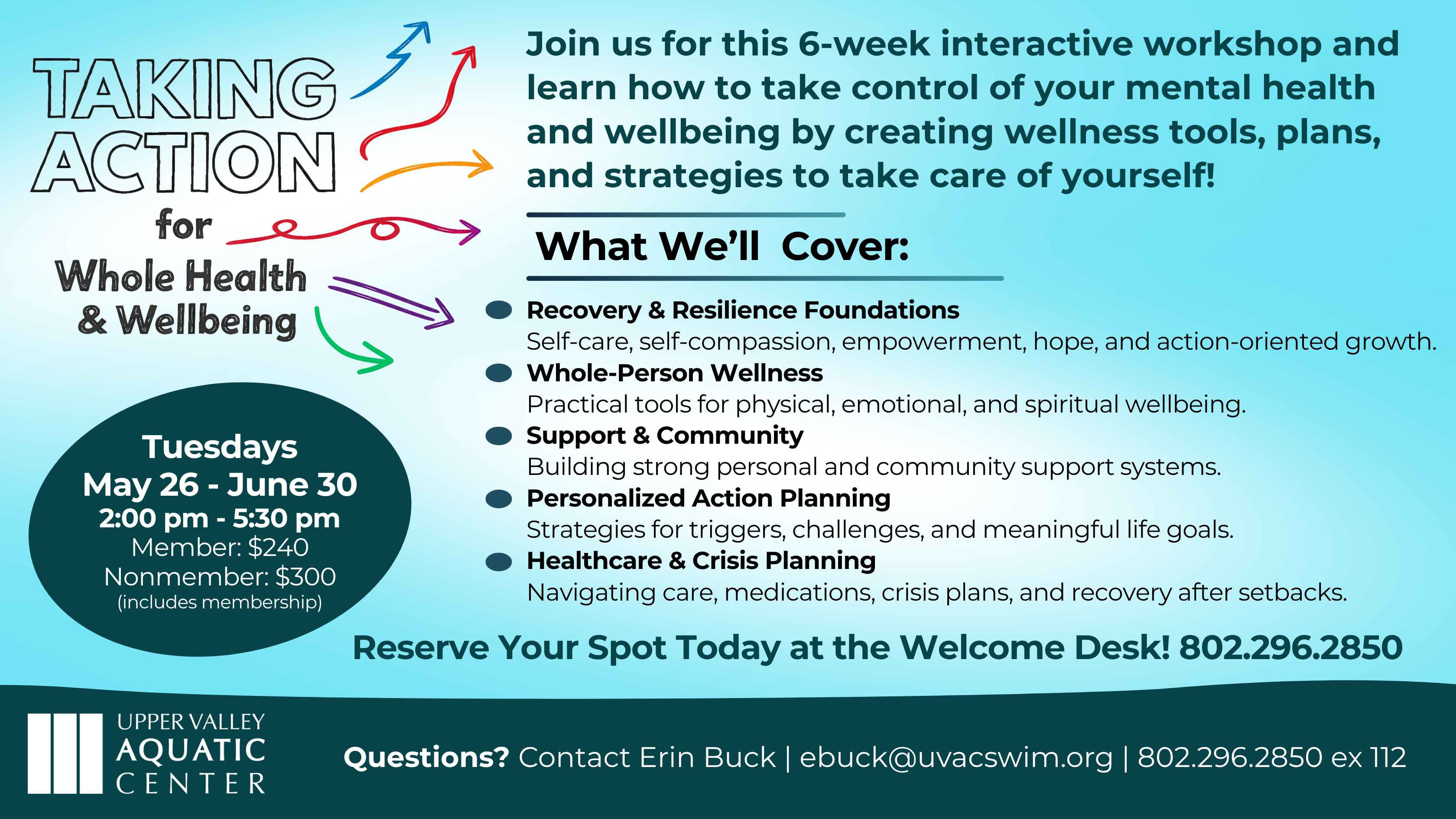 Taking Action for Whole Health and Wellbeing 6-Week Workshop